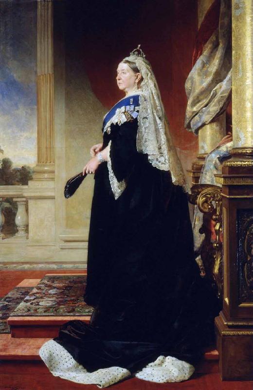 Heinrich Martin Krabbe Portrait of Queen Victoria as widow oil painting image